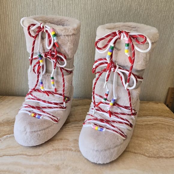 Moon Boot Faux Fur Beaded Snow Boots MSRP $595 - Picture 11 of 17